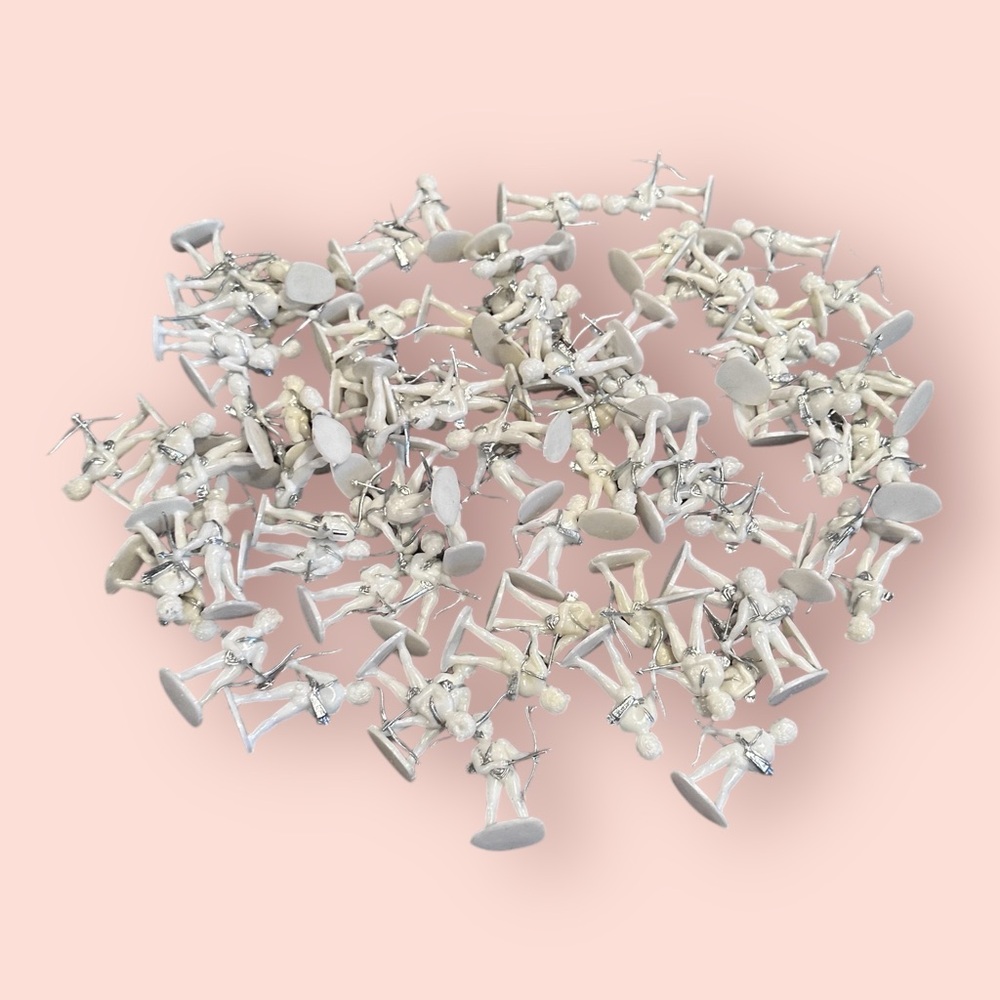 Miniature Cupid Plastic Figurine Set Of 83  Made In Hong Kong 2"
